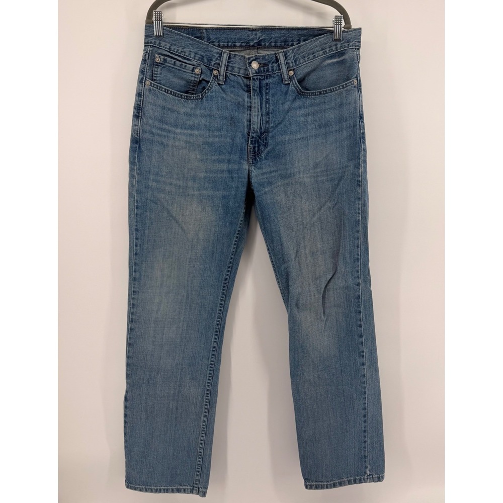 Levi's Jeans Mens 34x32 Blue 514 Straight Fit Medium Wash Denim Cotton Classic